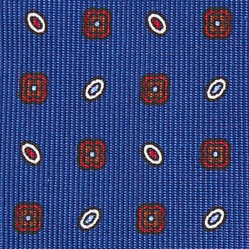CRAVATTA SARTORIALE 5 PIEGHE IN SETA BLU