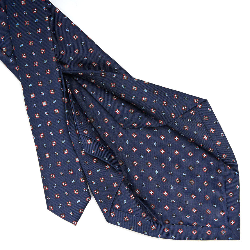 DARK BLUE 5 FOLD SARTORIAL SILK TIE