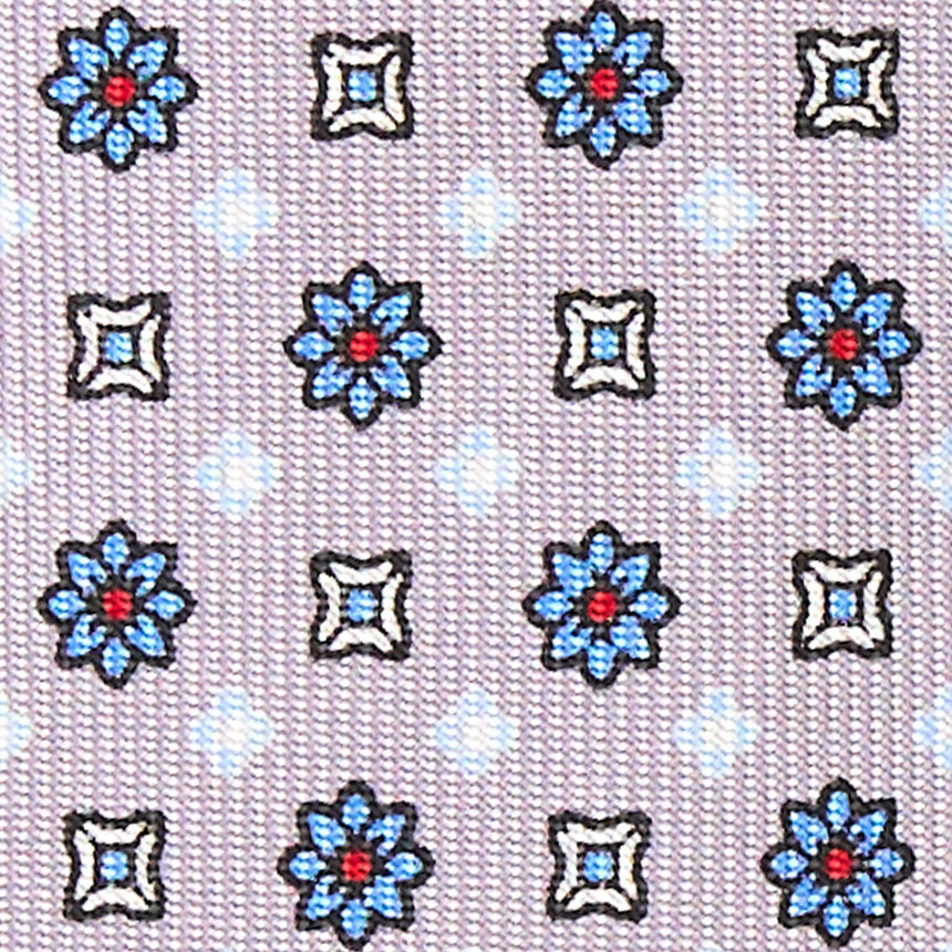 LIGHT GREY 5 FOLD SARTORIAL SILK TIE