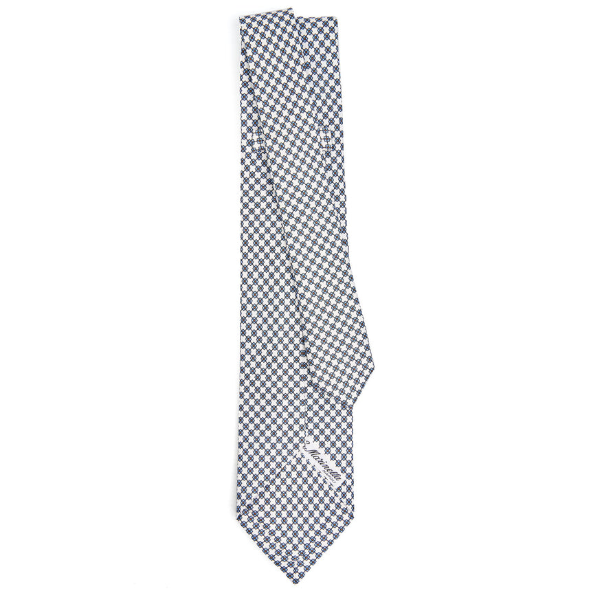 WHITE 5 FOLD SARTORIAL SILK TIE