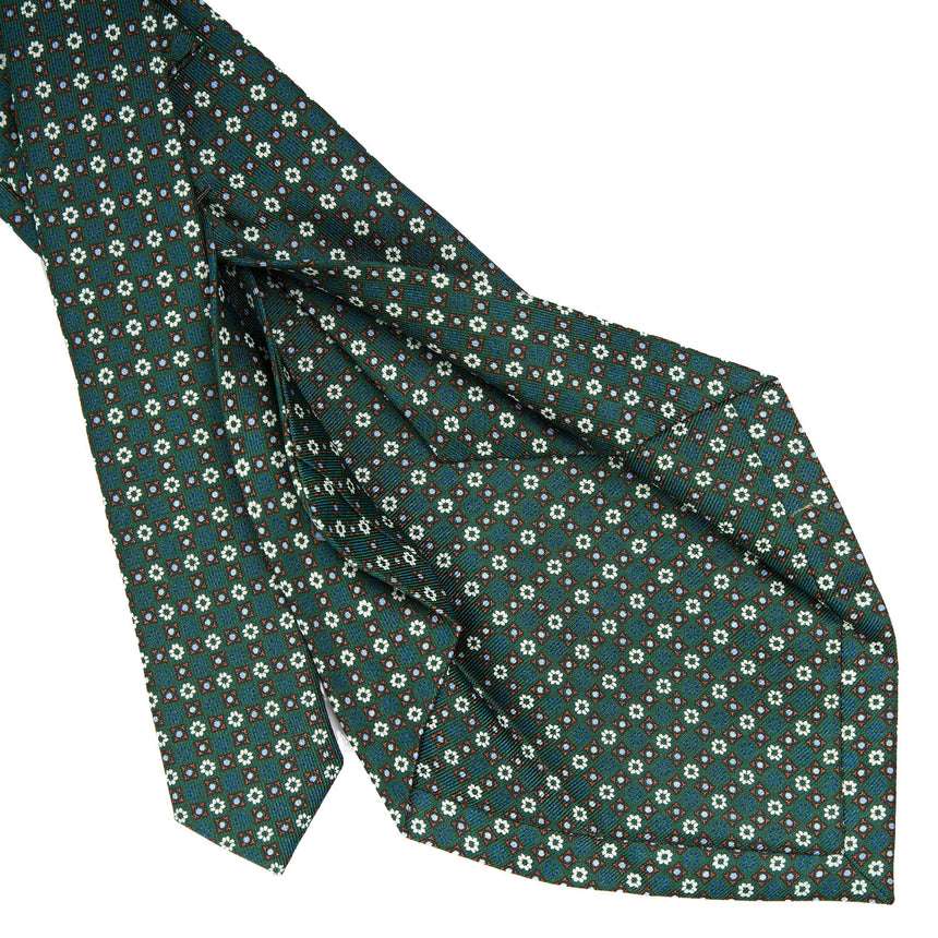 GREEN 5 FOLD SARTORIAL SILK TIE