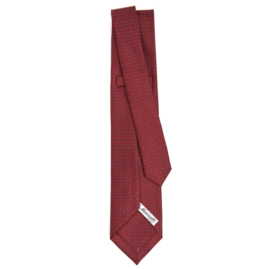 CRAVATTA SARTORIALE 5 PIEGHE IN SETA BORDEAUX