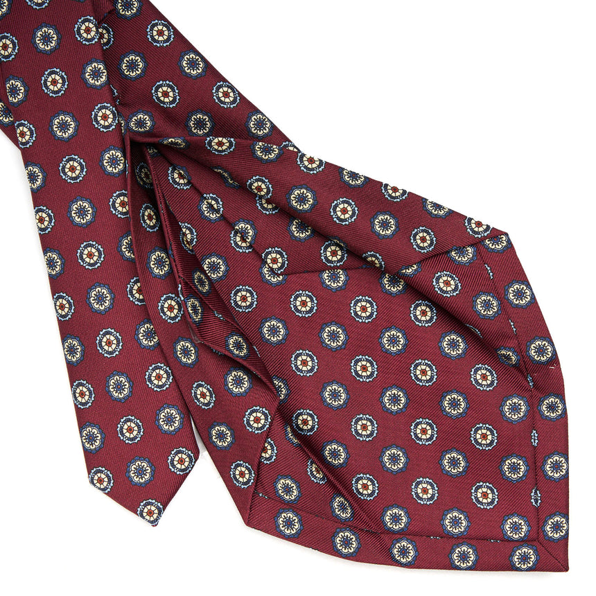 BURGUNDY 5 FOLD SARTORIAL SILK TIE