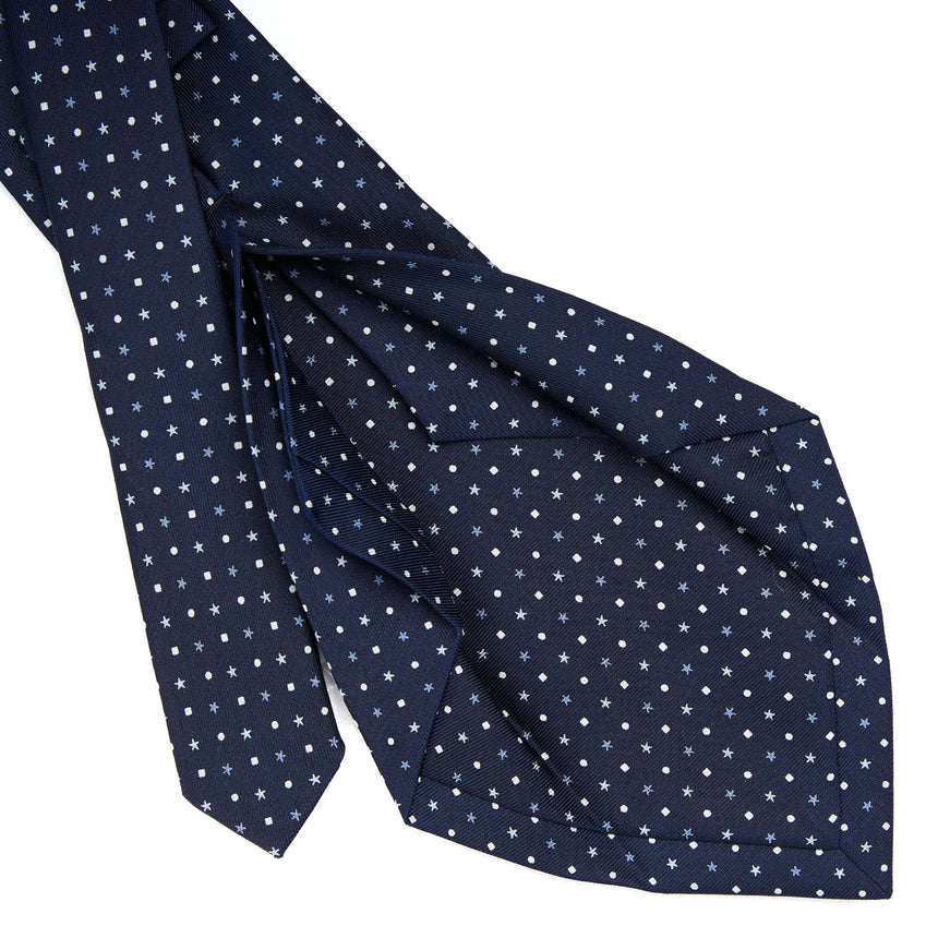 DARK BLUE 5 FOLD SARTORIAL SILK TIE