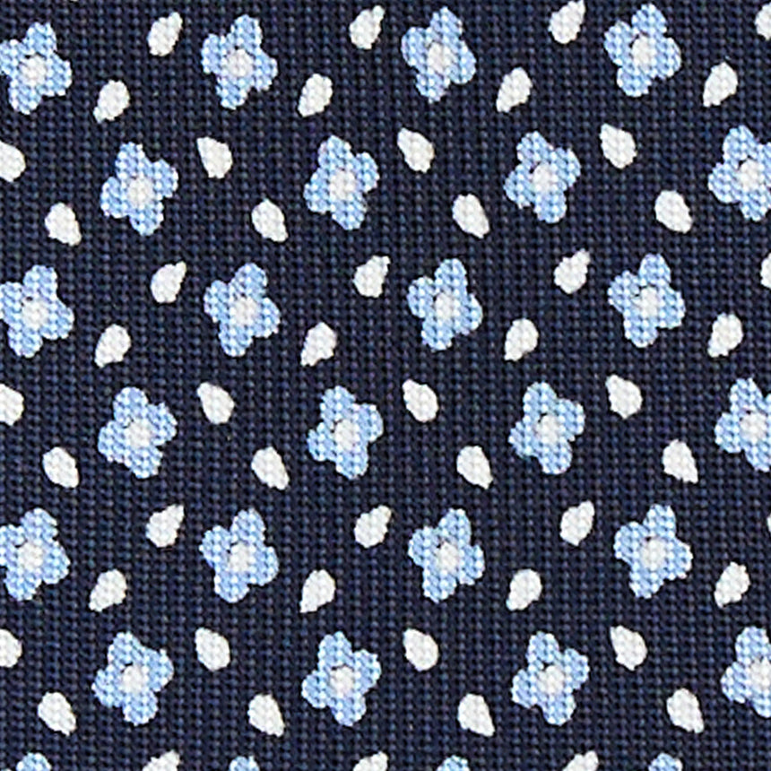 DARK BLUE 5 FOLD SARTORIAL SILK TIE