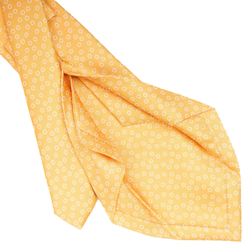 CRAVATTA SARTORIALE 5 PIEGHE IN SETA GIALLA