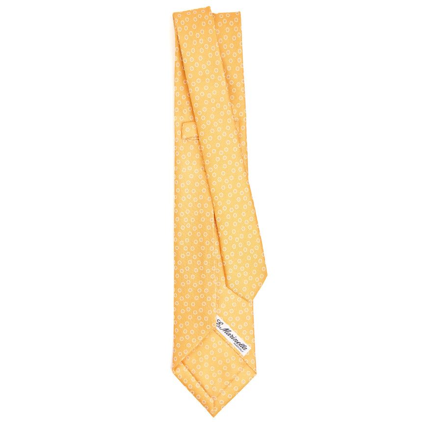 CRAVATTA SARTORIALE 5 PIEGHE IN SETA GIALLA