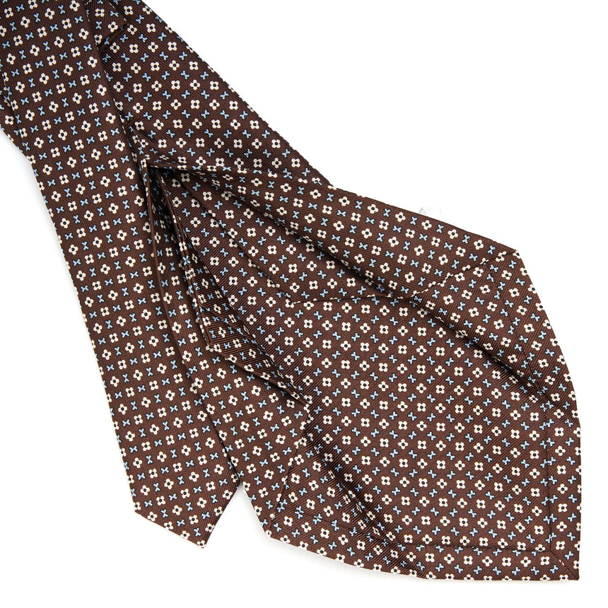 DARK BROWN 5 FOLD SARTORIAL SILK TIE