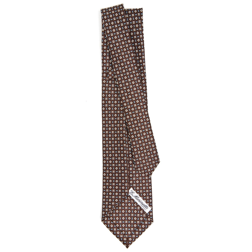 DARK BROWN 5 FOLD SARTORIAL SILK TIE