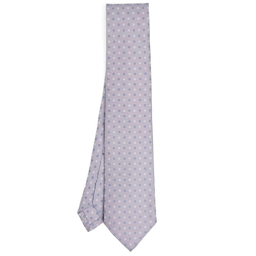 LIGHT GREY 5 FOLD SARTORIAL SILK TIE