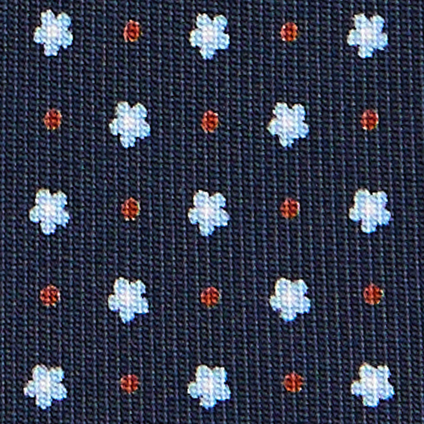 DARK BLUE 5 FOLD SARTORIAL SILK TIE