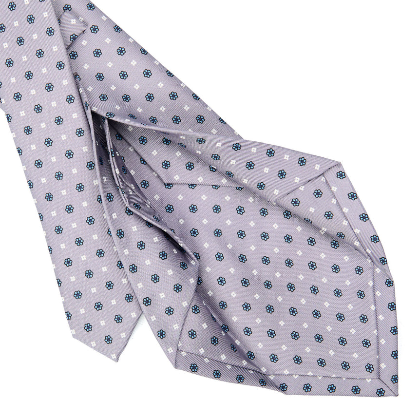 LIGHT GREY 5 FOLD SARTORIAL SILK TIE