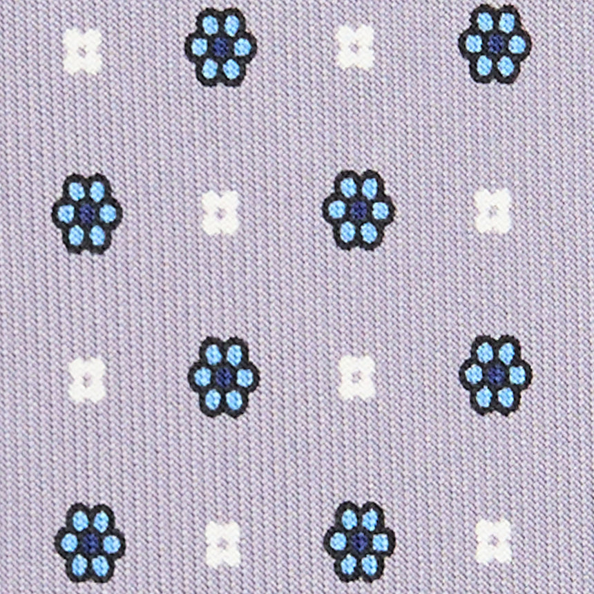 LIGHT GREY 5 FOLD SARTORIAL SILK TIE