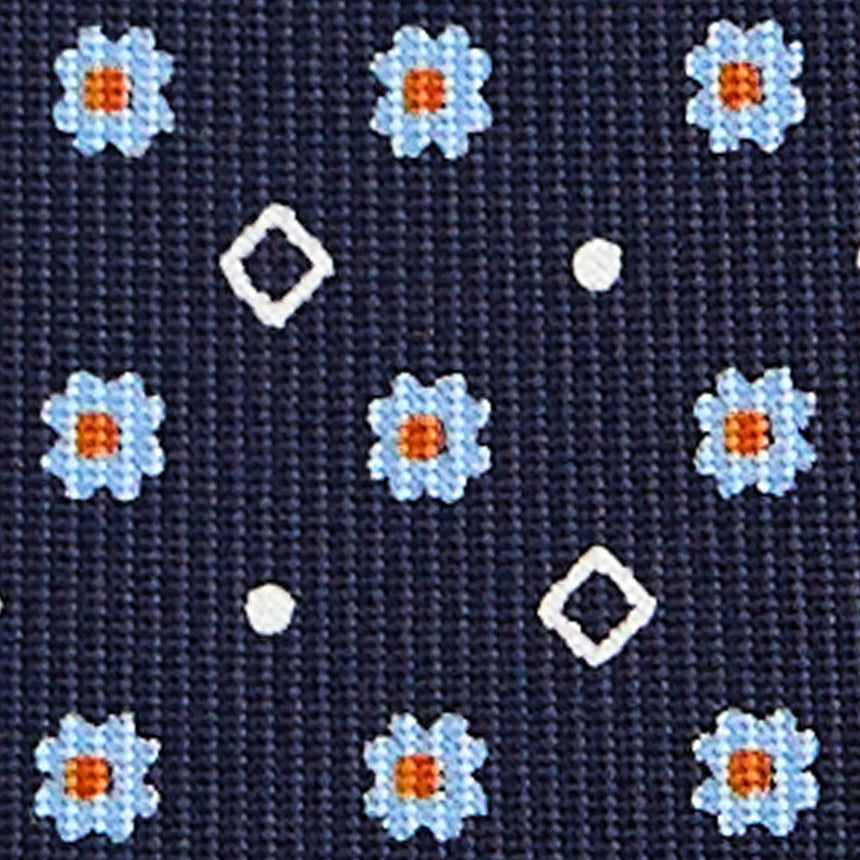 CRAVATTA SARTORIALE 5 PIEGHE IN SETA BLU SCURO