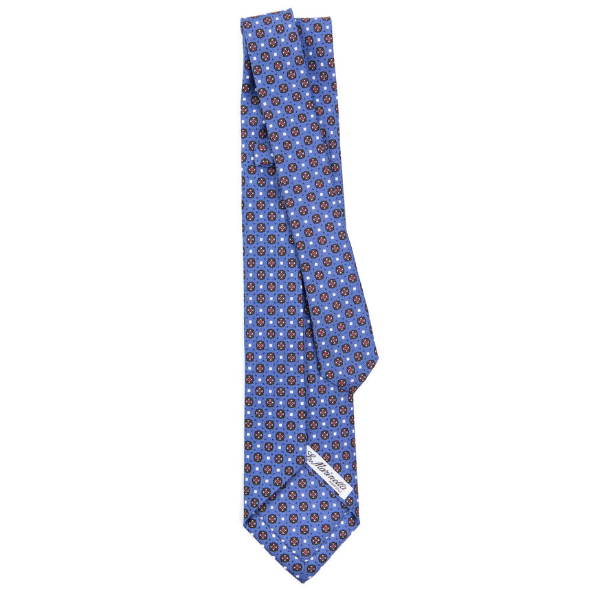 powder_blue_5_fold_sartorial_silk_tie_small_flower_pattern_full_back_view