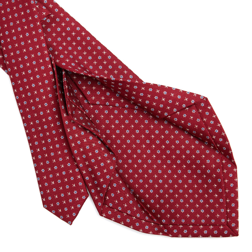 CRAVATTA SARTORIALE 5 PIEGHE IN SETA BORDEAUX