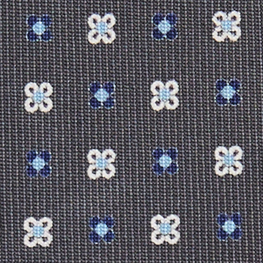 DARK GREY 5 FOLD SARTORIAL SILK TIE