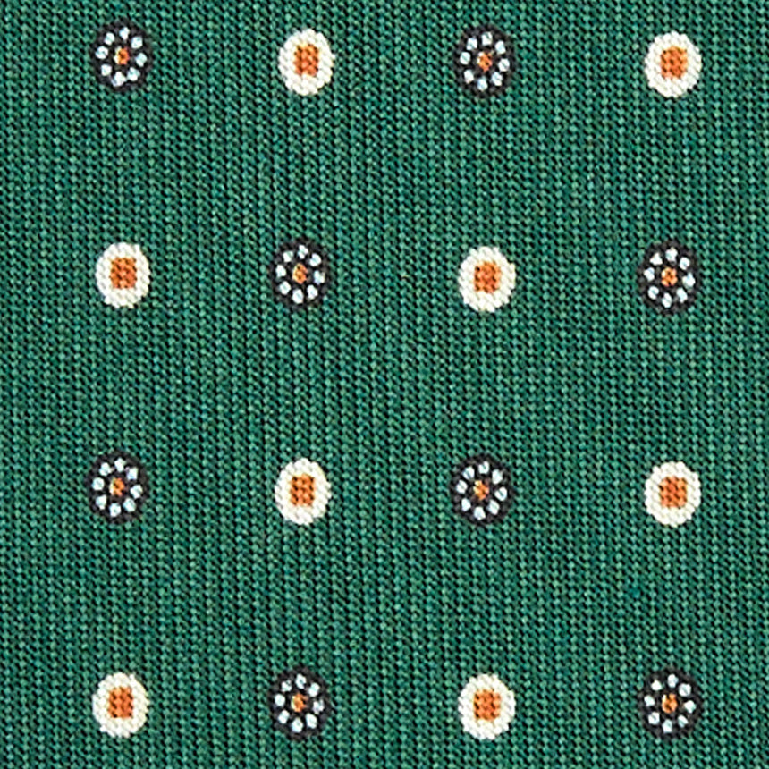 CRAVATTA SARTORIALE 5 PIEGHE IN SETA VERDE SCURO