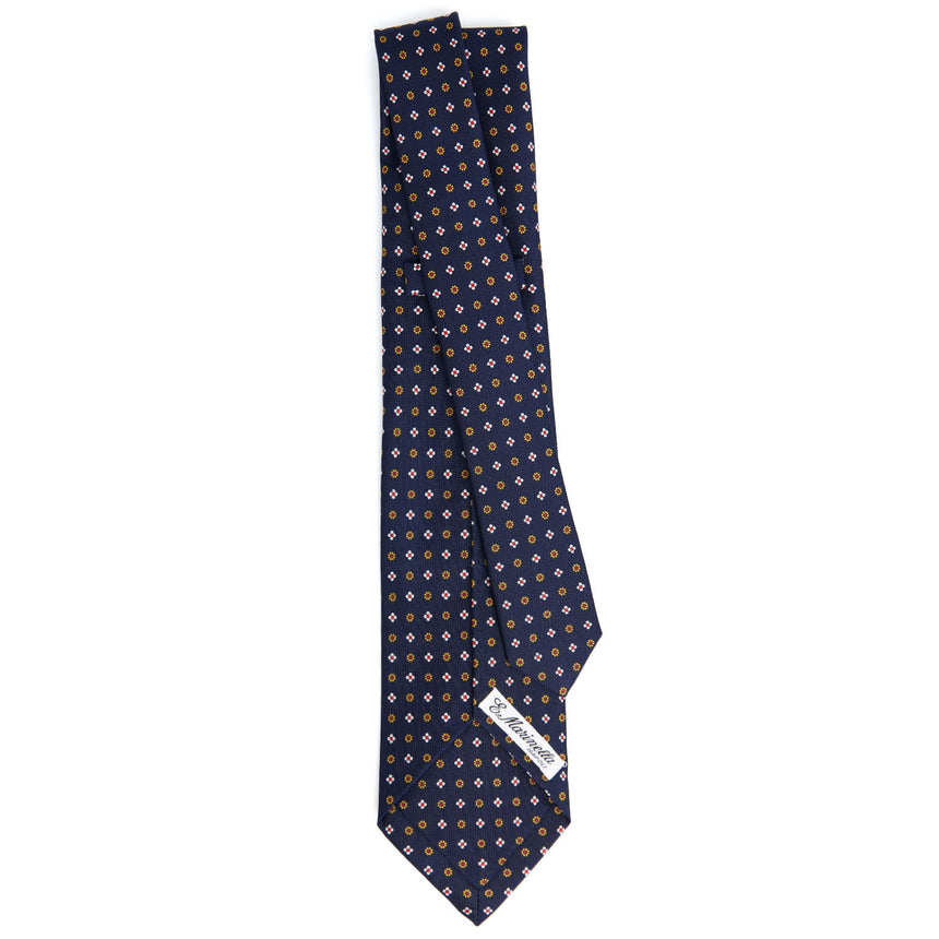 CRAVATTA SARTORIALE 5 PIEGHE IN SETA BLU SCURO