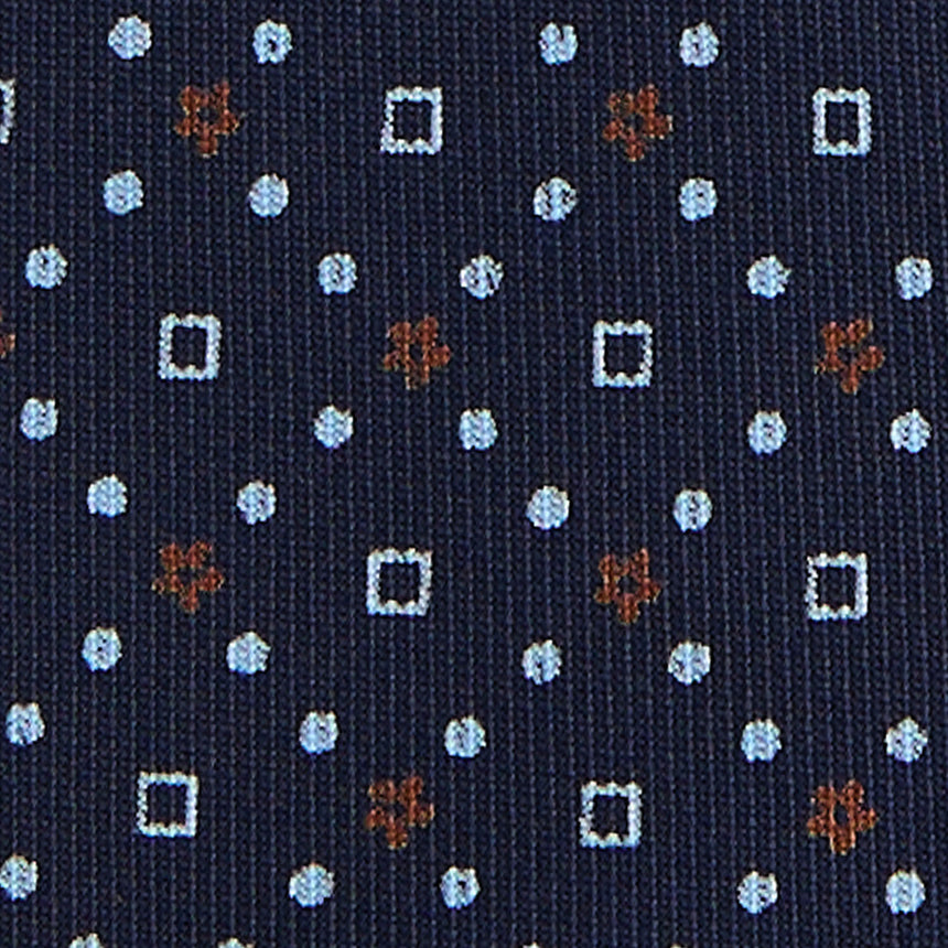 DARK BLUE 5 FOLD SARTORIAL SILK TIE