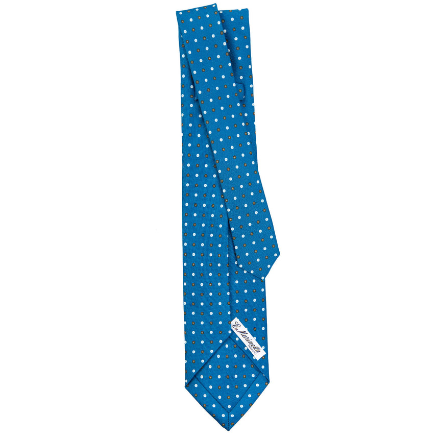 MID BLUE 5 FOLD SARTORIAL SILK TIE