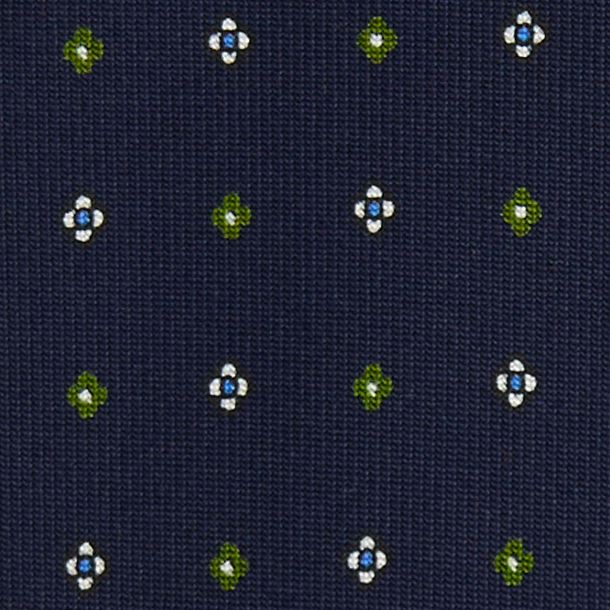 CRAVATTA SARTORIALE 5 PIEGHE IN SETA BLU SCURO