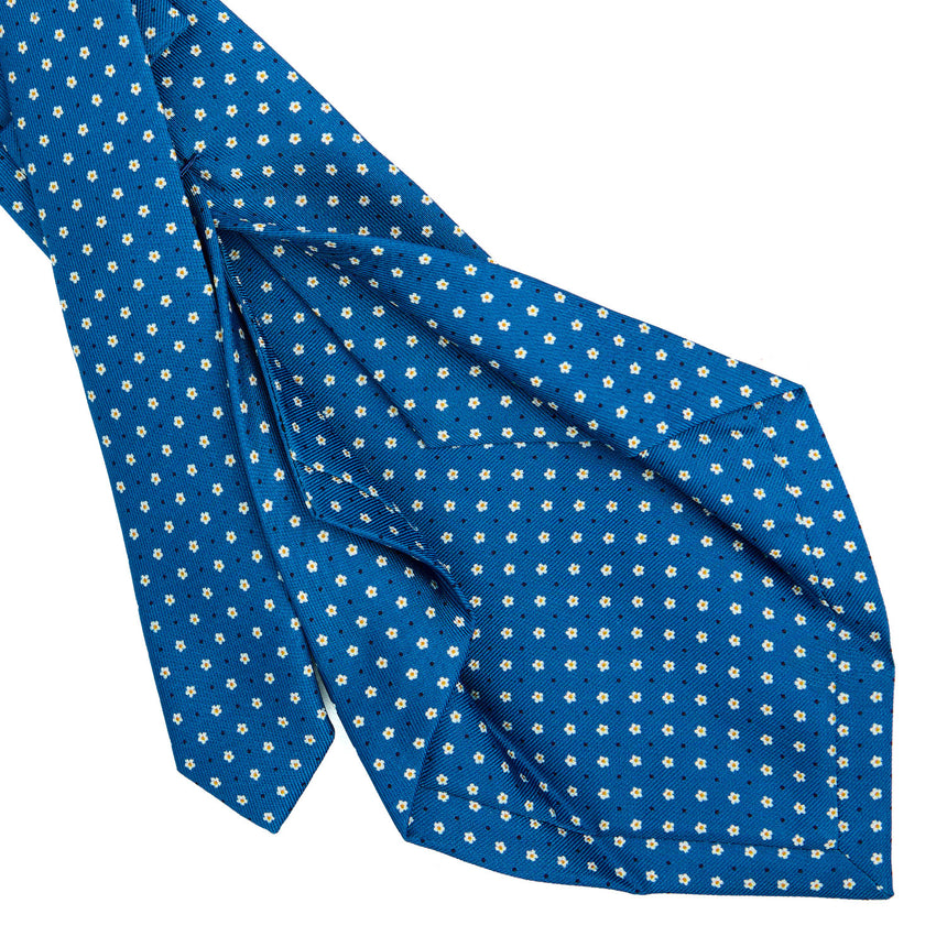 MID BLUE 5 FOLD SARTORIAL SILK TIE