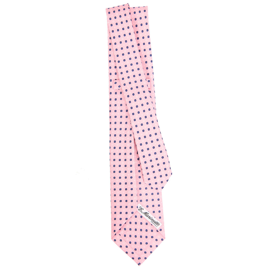 CRAVATTA SARTORIALE 5 PIEGHE IN SETA ROSA
