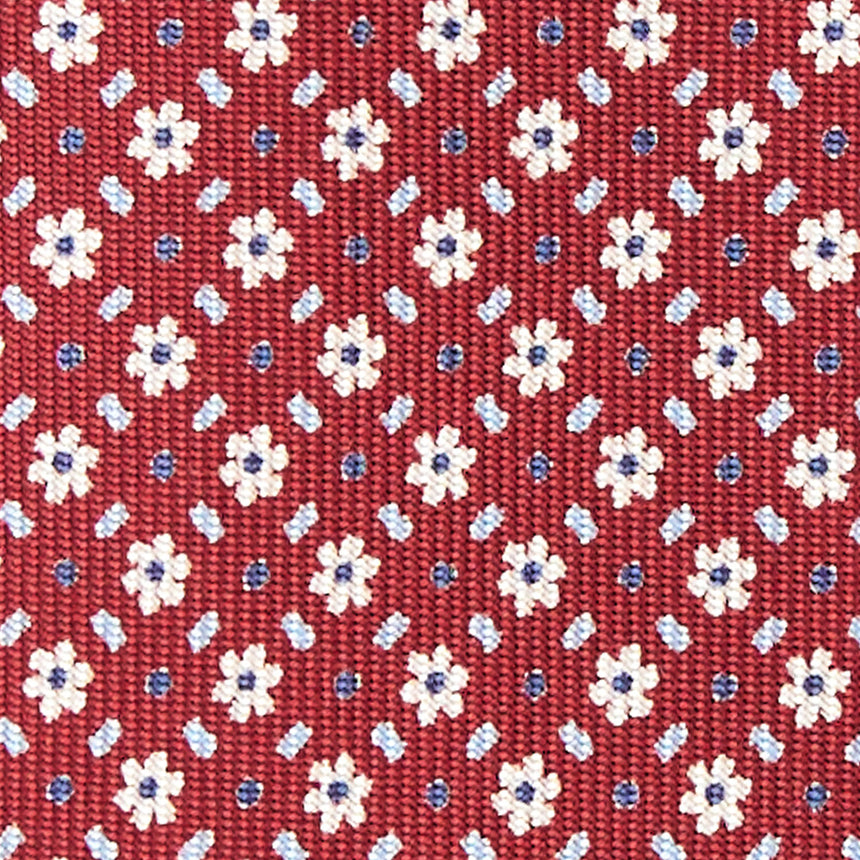 CRAVATTA SARTORIALE 5 PIEGHE IN SETA BORDEAUX