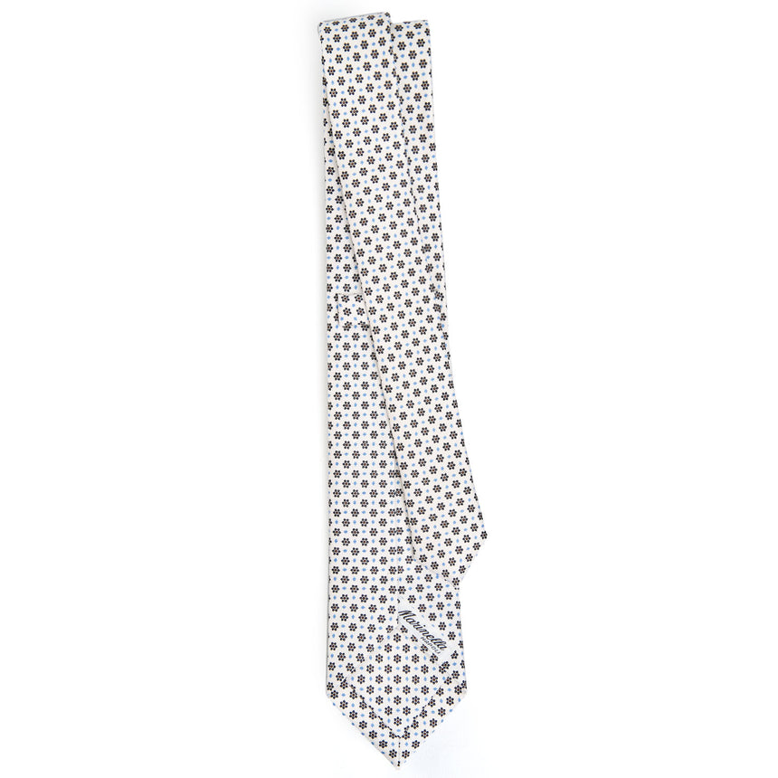 CRAVATTA SARTORIALE 7 CM IN SETA BIANCA