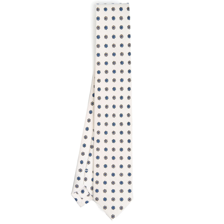 WHITE SARTORIAL 7 CM SILK TIE