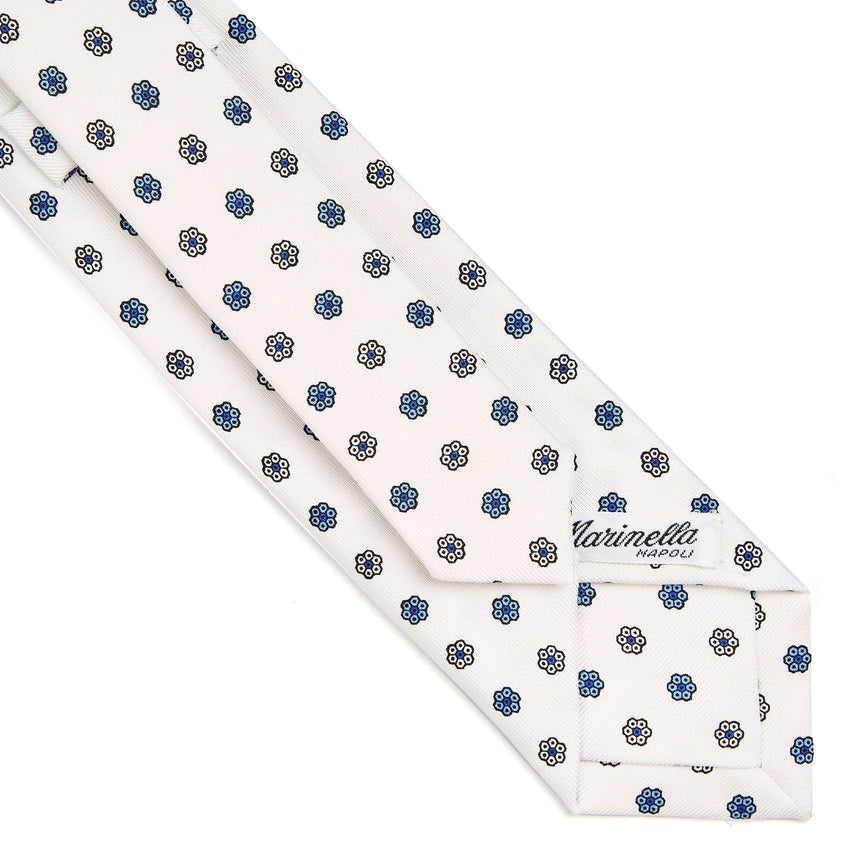 WHITE SARTORIAL 7 CM SILK TIE