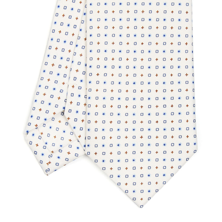 WHITE SARTORIAL 7 CM SILK TIE