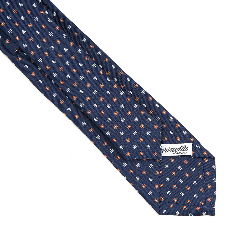 CRAVATTA SARTORIALE 7 CM IN SETA BLU