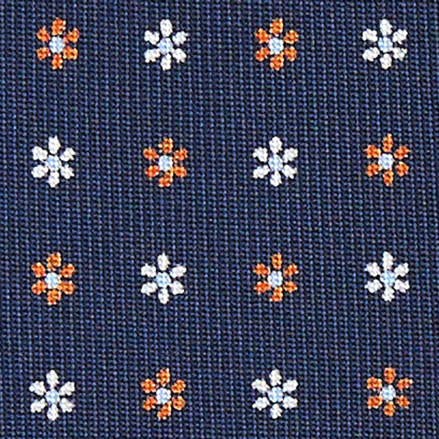 CRAVATTA SARTORIALE 7 CM IN SETA BLU