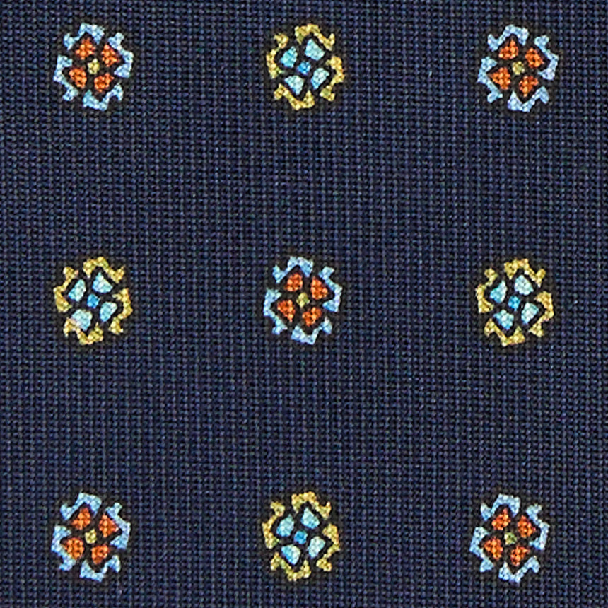 CRAVATTA SARTORIALE 7 CM IN SETA BLU