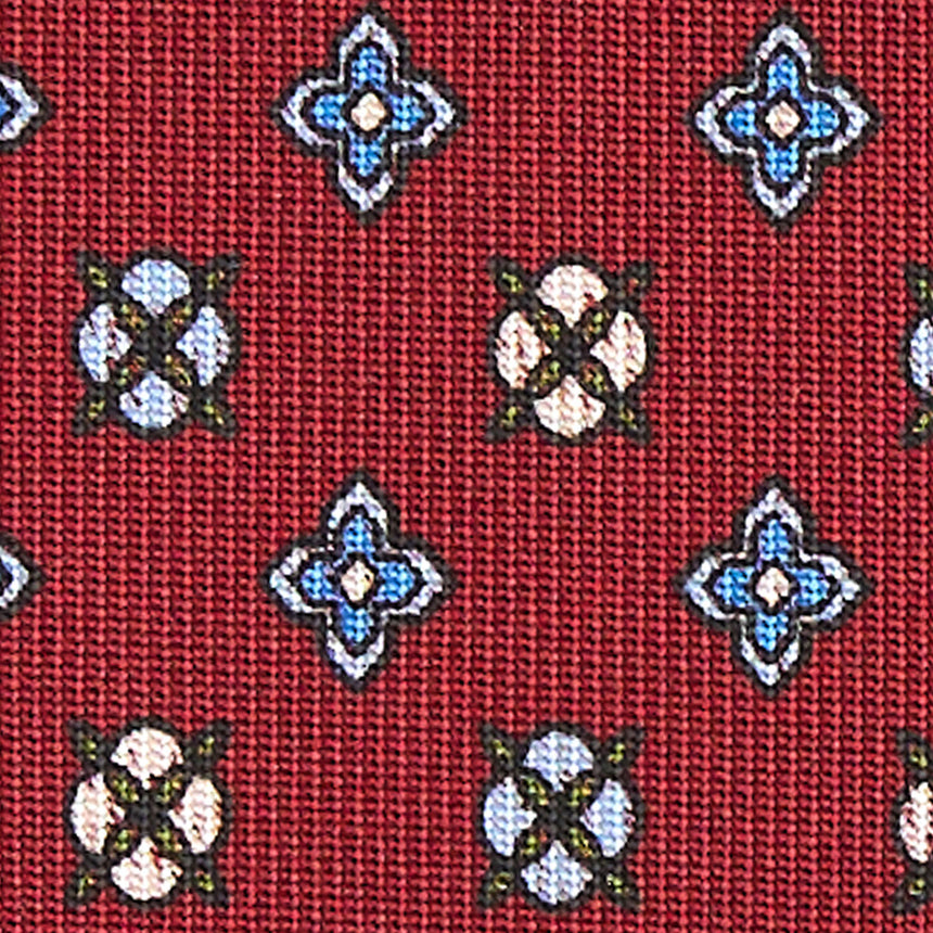 CRAVATTA SARTORIALE 7 CM IN SETA BORDEAUX