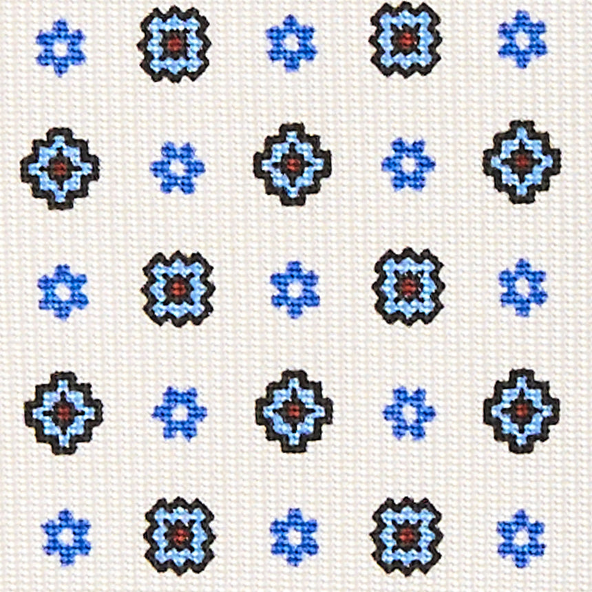 WHITE SARTORIAL 7 CM SILK TIE