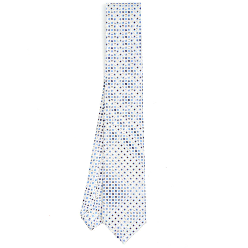 WHITE SARTORIAL 7 CM SILK TIE