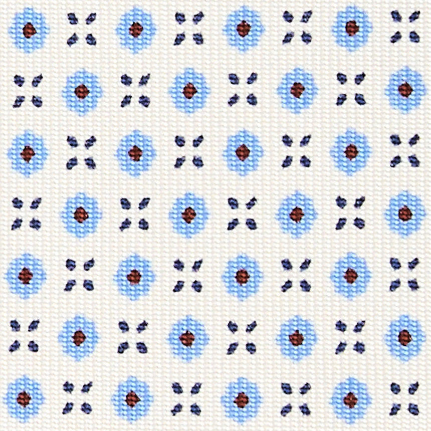 WHITE SARTORIAL 7 CM SILK TIE