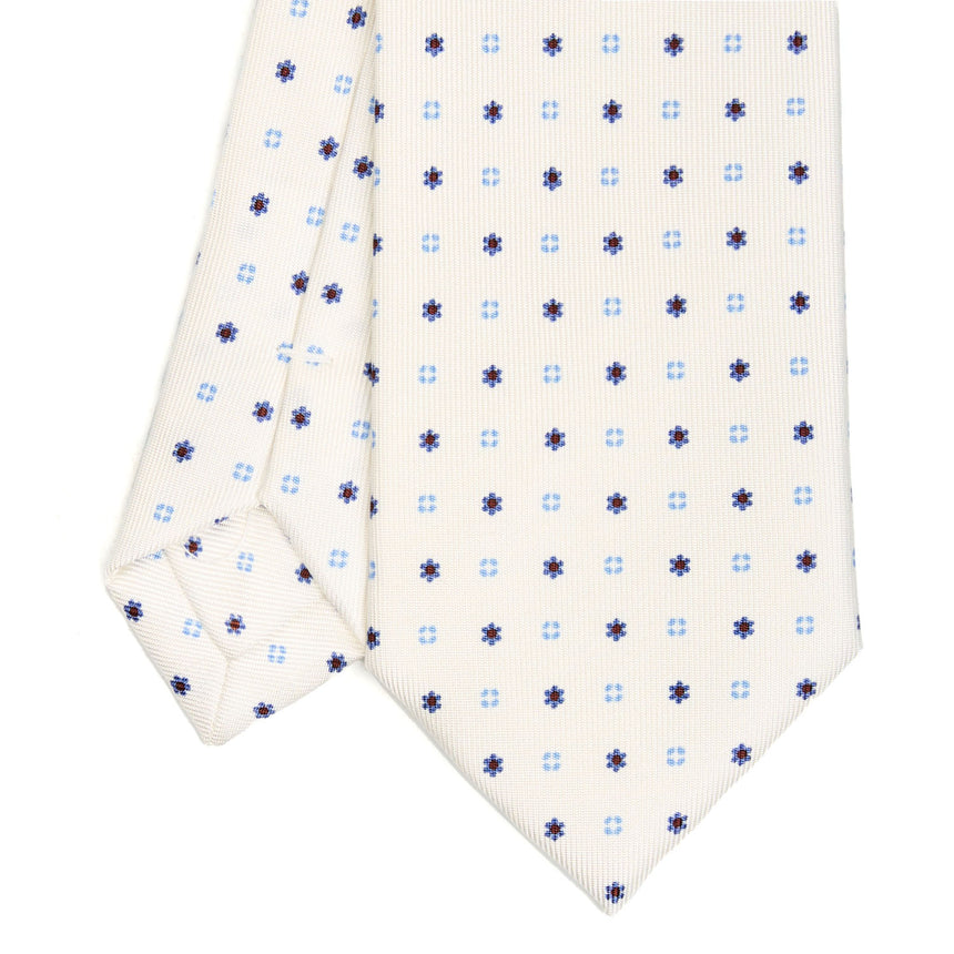 CRAVATTA SARTORIALE 7 CM IN SETA BIANCA