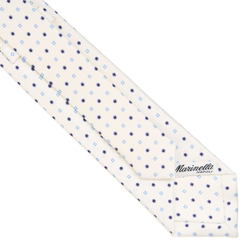 CRAVATTA SARTORIALE 7 CM IN SETA BIANCA
