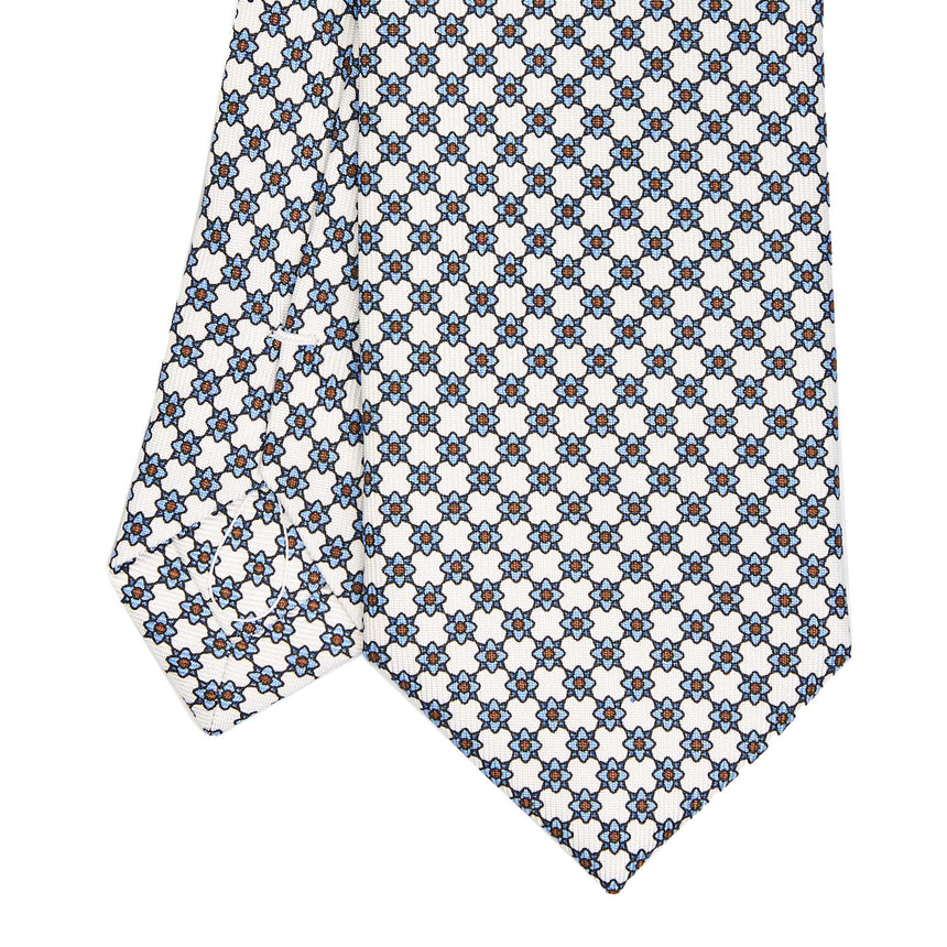 WHITE SARTORIAL 7 CM SILK TIE