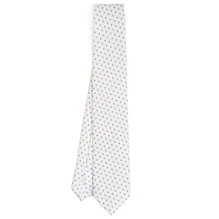 WHITE SARTORIAL 7 CM SILK TIE