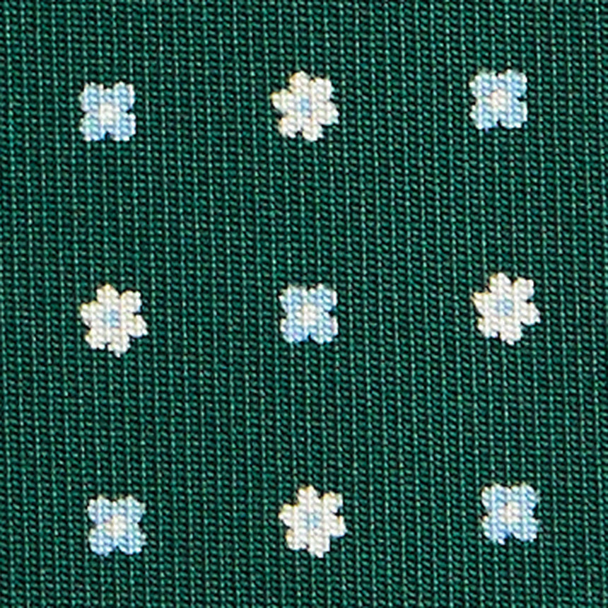 dark_green_sartorial_7_cm_silk_tie_small_flower_pattern_fabric_detail