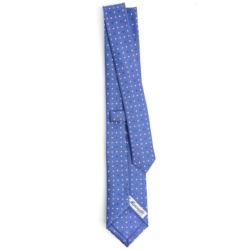 CRAVATTA SARTORIALE 7 CM IN SETA AZZURRO POLVERE