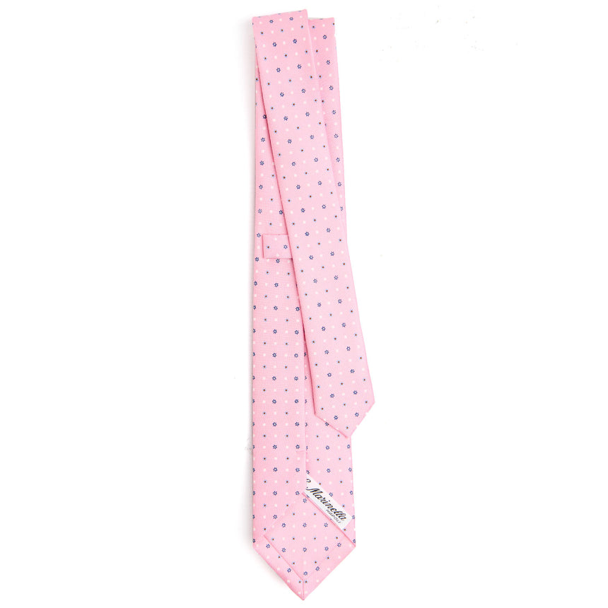 CRAVATTA SARTORIALE 7 CM IN SETA ROSA