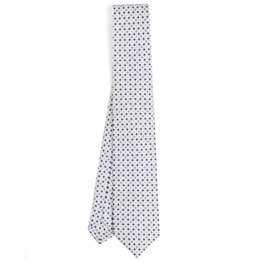 WHITE SARTORIAL 7 CM SILK TIE