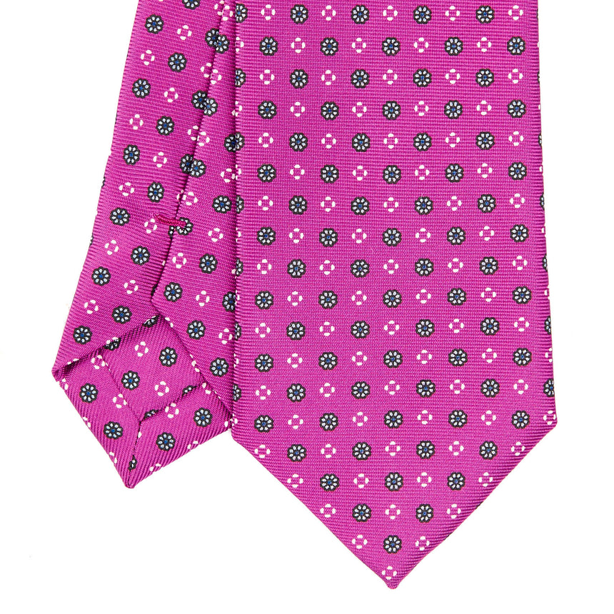 CRAVATTA SARTORIALE 7 CM IN SETA FUCSIA