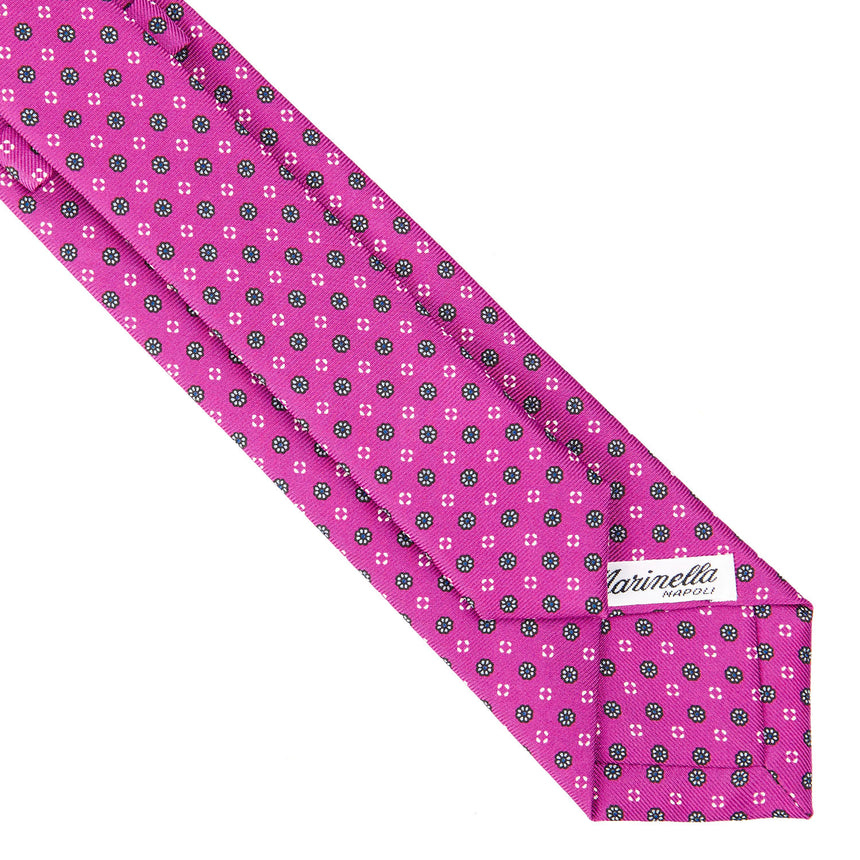 CRAVATTA SARTORIALE 7 CM IN SETA FUCSIA